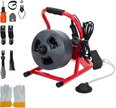 50FT 5/16&Prime; Electric Drain Auger Cleaner Sewer Snake Cleaning Machine with Cutter