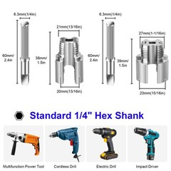 Integrated Internal & External Pipe Threading-Tool PVC Pipe Threader Cutting Kit