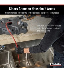 Ridgid FlexShaft K9-12 Wall-to-Wall Drain Cleaning Machine 74978 &ndash; Gray
