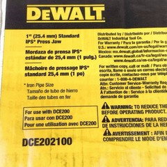 DEWALT DCE202100 1&rdquo; Inch Standard IPS Press Jaw For Use With DCE200 Brand NEW