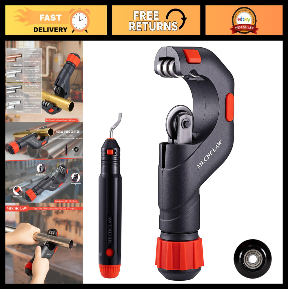 Heavy Duty Tube Cutter for Copper, Iron, Aluminum & Steel &ndash; Cuts 3/16&Prime; to 2&Prime; OD,