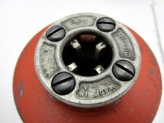 Ridgid Tools No. 12R Manual Ratcheting Pipe Threader & 4 Die Heads Made in USA