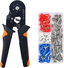 Self-adjustable Ratchet Wire Crimping Tool Kit 201PCS with Ferrule Connectors AW