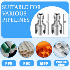 2 PCS 2-in-1 PVC Pipe Threader Kit, Dual Function Integrated Internal & Exter&hellip;