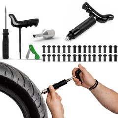36 Pcs Tubeless Tire Puncture Repair Kit with Mushroom Plug (30 Mushroom Plugs)