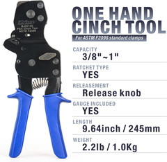 Icrimp Rachet PEX Pipe Cinch Tool for Stainless Steel Clamps Meet ASTM 2098 Clam