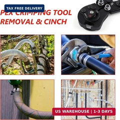 Pex Crimping Tool Kit Cinch and Remove Dual-Function Pex Crimp Tool 3/8&Prime; to 1&Prime; P