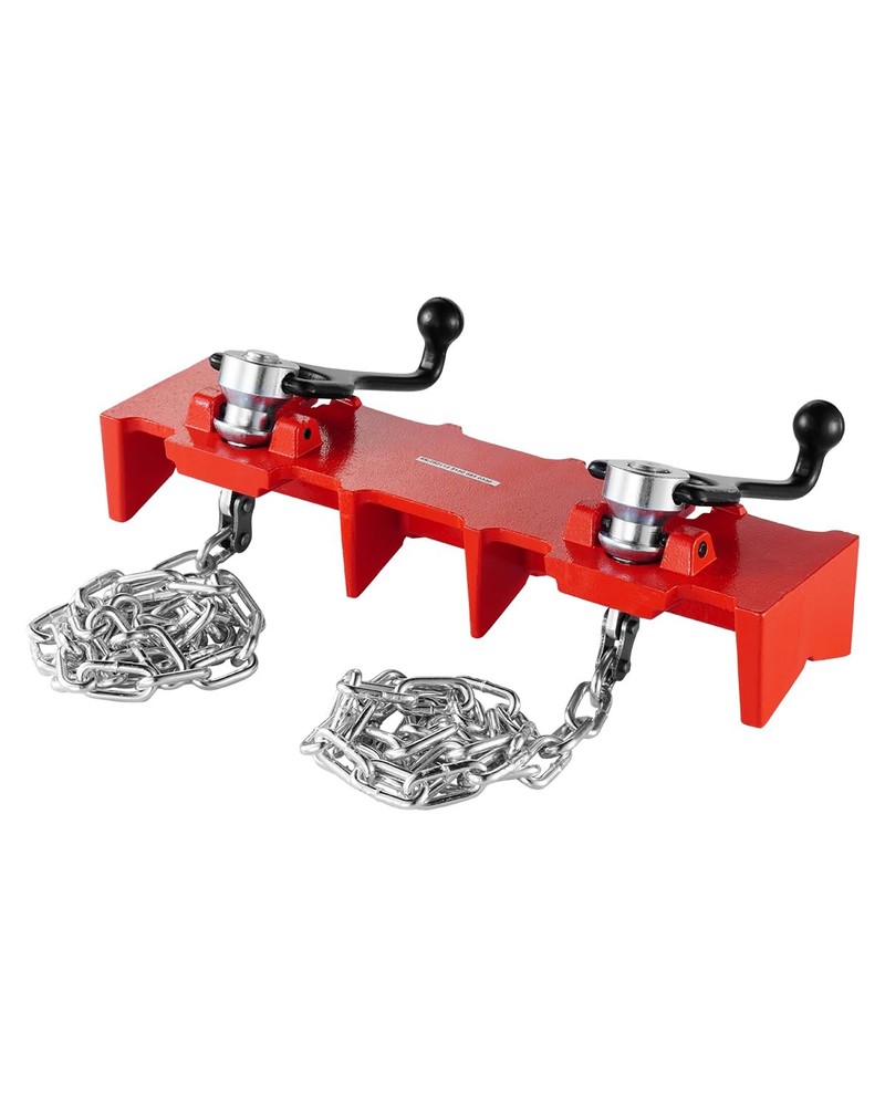 VEVOR Pipe Welding Vise, 1/2&Prime; to 8&Prime; 15.4 x 3.7 x 3.1 in, Red & Black & Silver