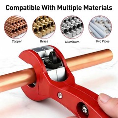 Ratcheting Tubing Pipe Cutter & Deburring Tool for Copper PVC HVAC Auto Repair
