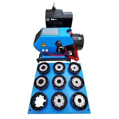 Hydraulic Hose Crimping Machine 12V Vehicle Hose Crimper 0.39&Prime;-2.40&Prime; 8 Set Dies