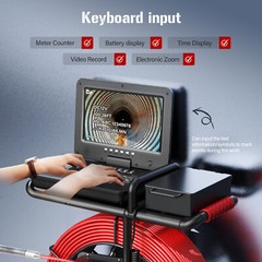 50M Drain Sewer Camera Inspection Camera Counter 512HZ Self leveling 7mm Cable