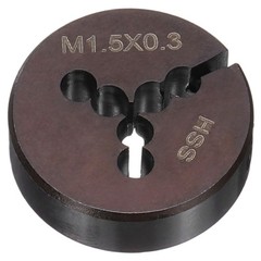 HSS M1.5 x 0.3 Metric Machine Thread Round Die Right Hand High Speed Steel