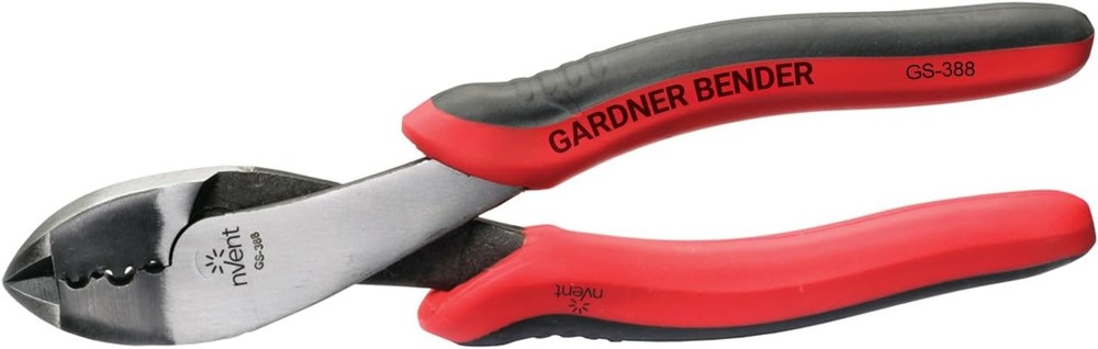 Gardner Bender GS-388 8 in. Pliers, Cutter & Crimper Tool, Red, Comfort Grip for