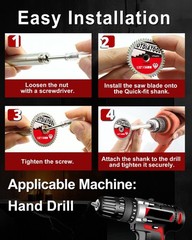 PVC Pipe Cutter Tool &ndash; Diamond Grit Internal Cutter for Drill & Impact Driver, 8