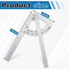 Pack Pipe Caliper Measuring Tool 7 Inch Stainless Steel Pocket Pipe Size 2