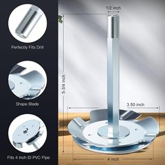 4inch Pipe Reamer Cutter Plumbing PVC Fitting Saver for Removing SCH 40 from Hub