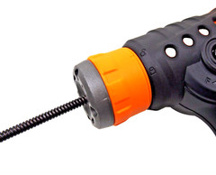 Electric Drain Cleaner 23 Ft Handheld Auto Feed Led Light Plumbing Snake Auger