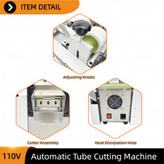 Automatic Tube Cutter Machine 110V PVC/PE Hose Pipe Cutting Tool 0-3.35 inches
