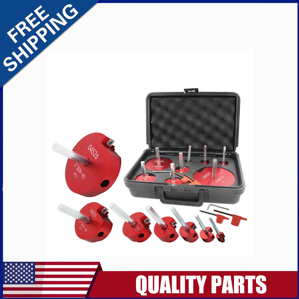 8PCS PVC Pipe Reamer Tool Kit Socket Saver for SCH 40 ABS CPVC Fitting 1/2&Prime;-4&Prime;