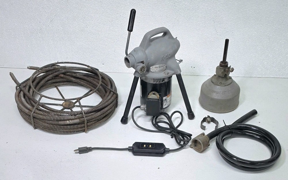 RIDGID K-50 Sectional Drain Cleaning Machine 110V w/ Accessories #2