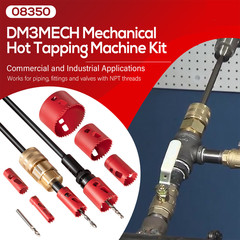 Tool 08350 DM3MECH Mechanical Hot Tapping Machine Complete Kit for NPT