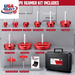 9Pcs PVC Pipe Reamer Kit, Durable Aluminum Plumbing Tool Set