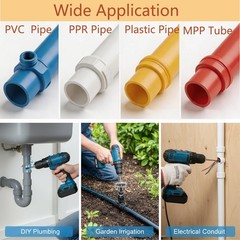 PVC Pipe Threader Kit 3PCS Internal External Threading Tool NPT Die Set