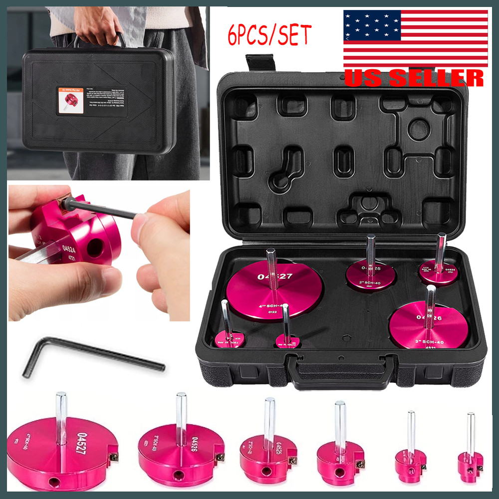 PVC Pipe Reamer Tool 6PC/SET Pipe Fitting Socket Saver Aluminum Alloy for SCH 40