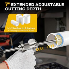 Inside Pipe Cutter for PVC Cutter, with Handle and 4 Diamond Grit&hellip;