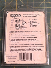 Unused Ridgid Threading Pipe Dies: 1/4 NPT 37815 RH for 0-R 00-R 11R 111 (6651)