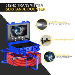 9inch Sewer Camera Pipe Inspection Camera 512hz Self-leveling 50m Meter Counter