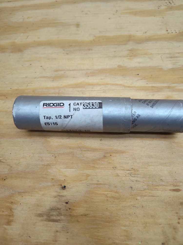 Ridgid No.35830 Black Oxide 1/2&Prime; NPT 45/64&Prime; Drill Pipe Tap Made in the USA