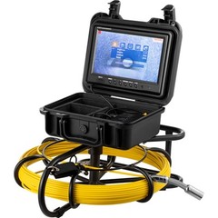 VEVOR 150ft Pipe Inspection Camera HD 1200 TVL Drain Sewer Camera 9&Prime; LCD Monitor