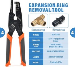 PEX Expansion Tool Kit with Expander Heads Pipe Cutter Ring Removal PEX Tool