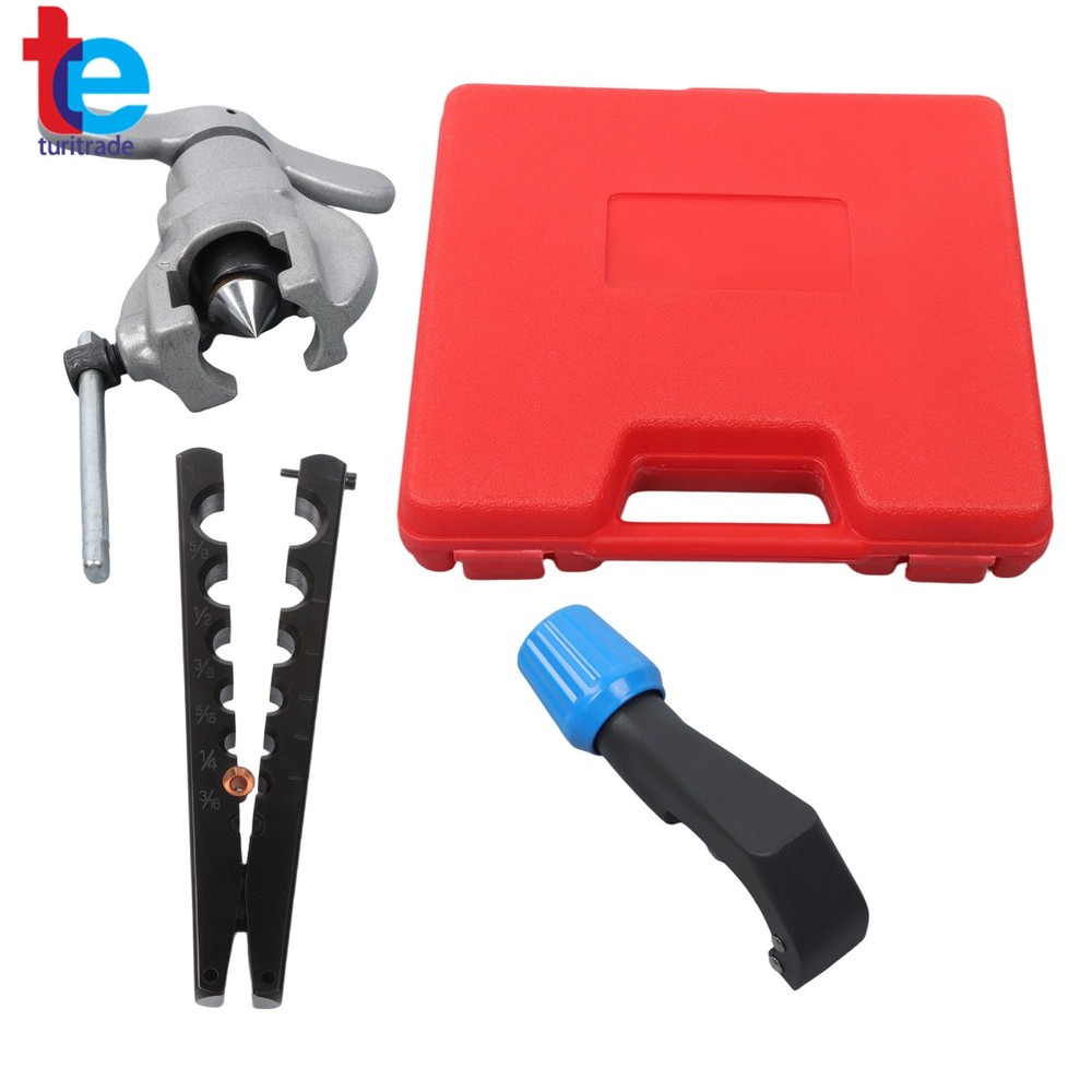45&deg; Eccentric Flaring Tools Set Tube Flaring Tube Cutter Kit 7 Dies 3/16-3/4 In