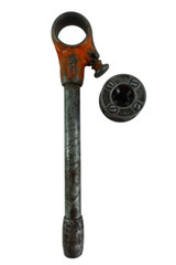 Ridgid No 00-R Ratcheting Pipe Threader & 1/2&Prime; Die Head Reamer with 12&Prime; Handle