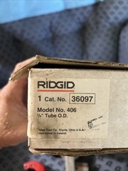 Ridgid Model #406 Cat # 36097 3/8&rdquo; Conduit Bender + Reed Pipe Cutter + Greenlee