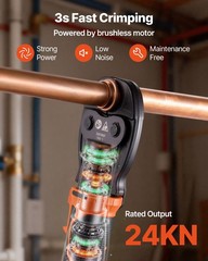 VEVOR ProPress Tool Kit 18V Electric Crimping Tool for 1/2&Prime; 3/4&Prime; 1&Prime; Copper Pipes