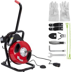 50FT x 1/2&Prime; Electric Drain Cleaner Machine Electric Drain Snake for 1&Prime;-4&Prime; Pipes