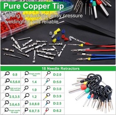 /820PCS Pin Connector Kit with Crimping Pliers,Car Electrical Wire Terminal 21Ty