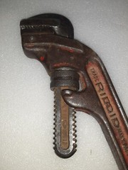 RIDGID Offset 12&Prime; Steel Pipe Wrench E12 Red USA Tool