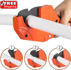 Bates- PVC Pipe Cutter, Cuts up to 2-1/2&Prime;, Orange Ratcheting PVC Pipe Cutter Too