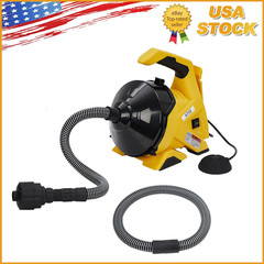 Drain Cleaner Machine 30Ft x 3/10In Auto-feed Electric Drain Auger Sewer Snake