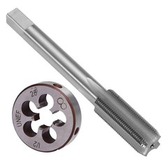 1/2&Prime; &ndash; 28 UNEF Right Hand Tap and Die Set with Round Die 22LR 223 5.56 9mm