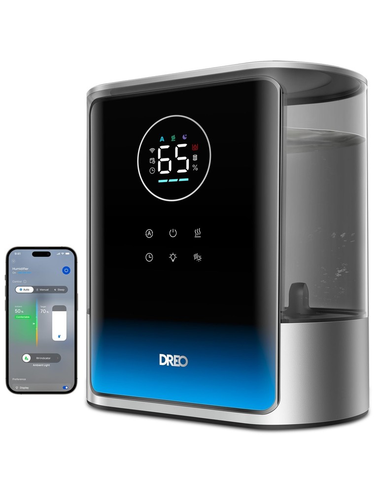 DREO 8L Smart Humidifier Large Room, 80H Runtime, Warm & Cool Mist, HM717S | &hellip;