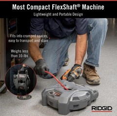 Ridgid FlexShaft K9-12 Wall-to-Wall Drain Cleaning Machine 74978 &ndash; Gray