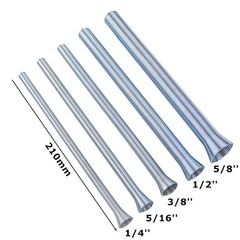 5pcs 8.5in. Spring Bending Tube Pipe Bender 1/4&Prime; 5/16&Prime; 3/8&Prime; 1/2&Prime; 5/8&Prime; Silver Set