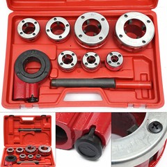 BSPT Manual Pipe Threader 3/8&Prime; to 2&Prime; 7 Dies Set Threading Tool Ratchet w/ Handle