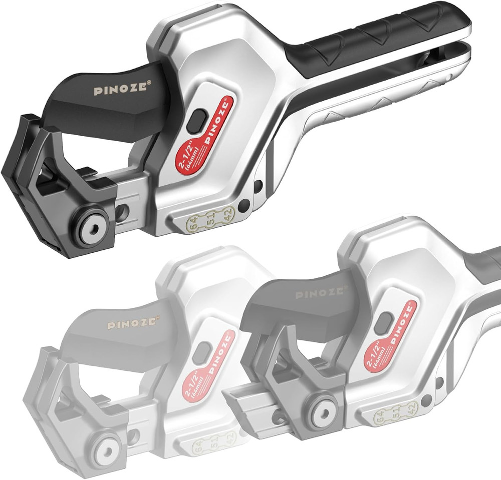PVC Pipe Cutter 3-Gear Adjustable Cut up to 2-1/2&rdquo; Ratchet Pipe Cutter