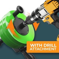 MEISTERFAKTUR Drain Snake 35FT With Drill Attachment &ndash; For Sink And Drain